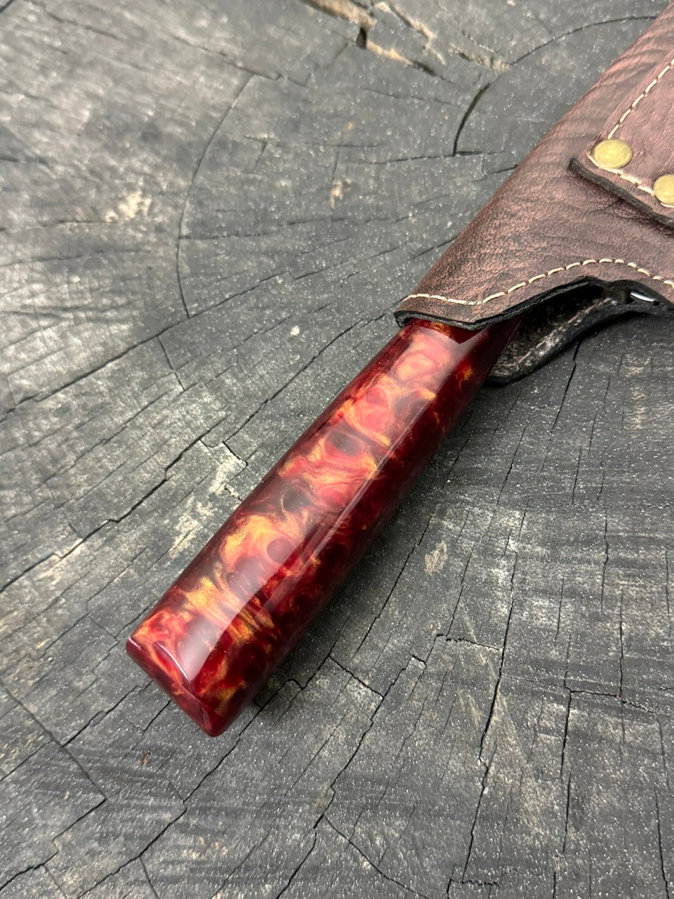 8" Chef Knife, Custom Block, SS420 - 200mm