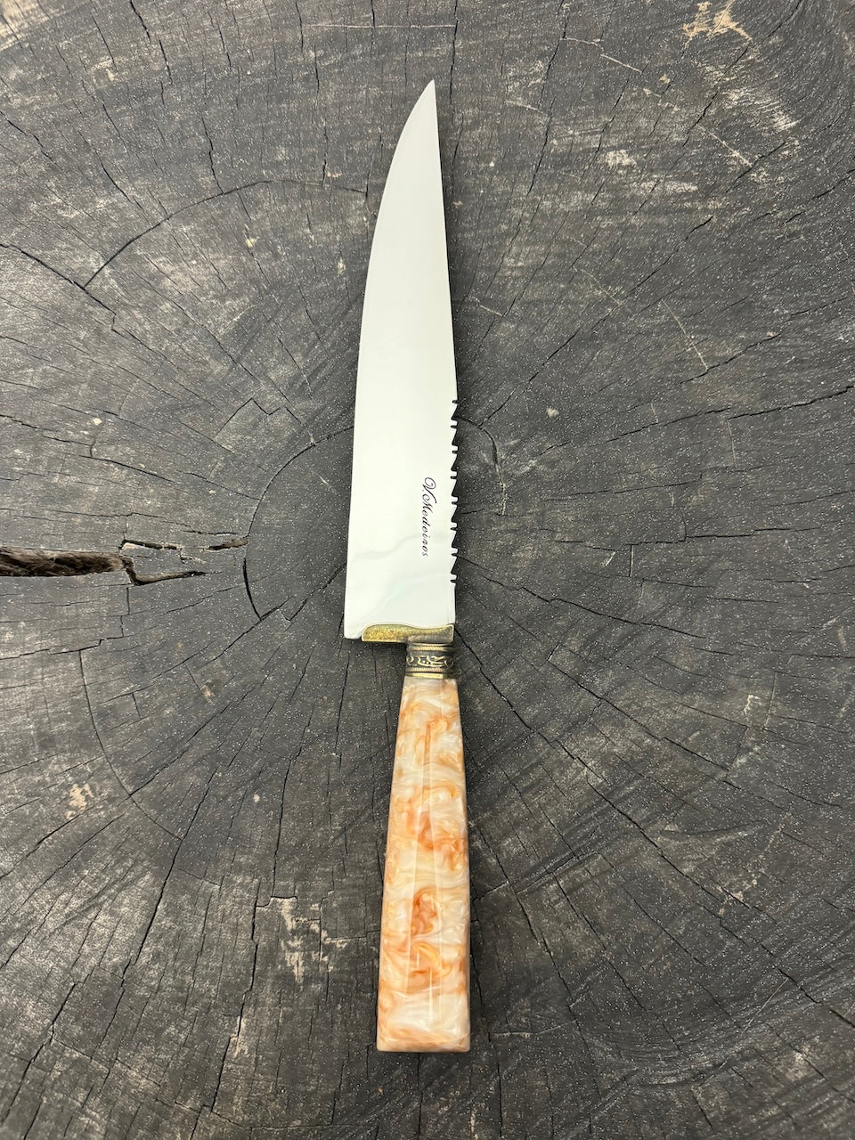 8" Chef Knife, Custom Block, SS420 - 200mm