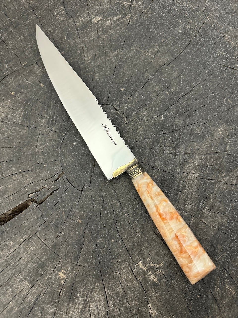 8" Chef Knife, Custom Block, SS420 - 200mm