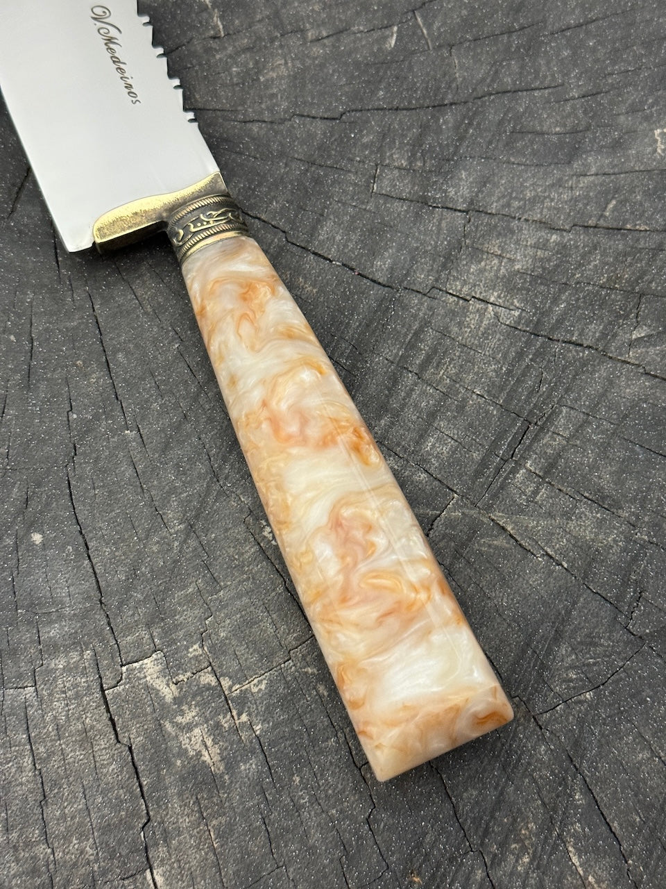 8" Chef Knife, Custom Block, SS420 - 200mm