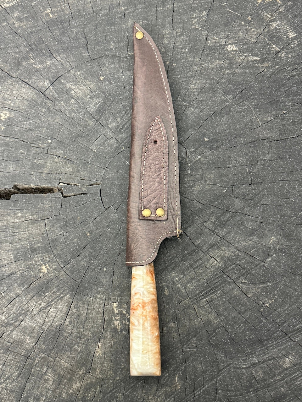 8" Chef Knife, Custom Block, SS420 - 200mm