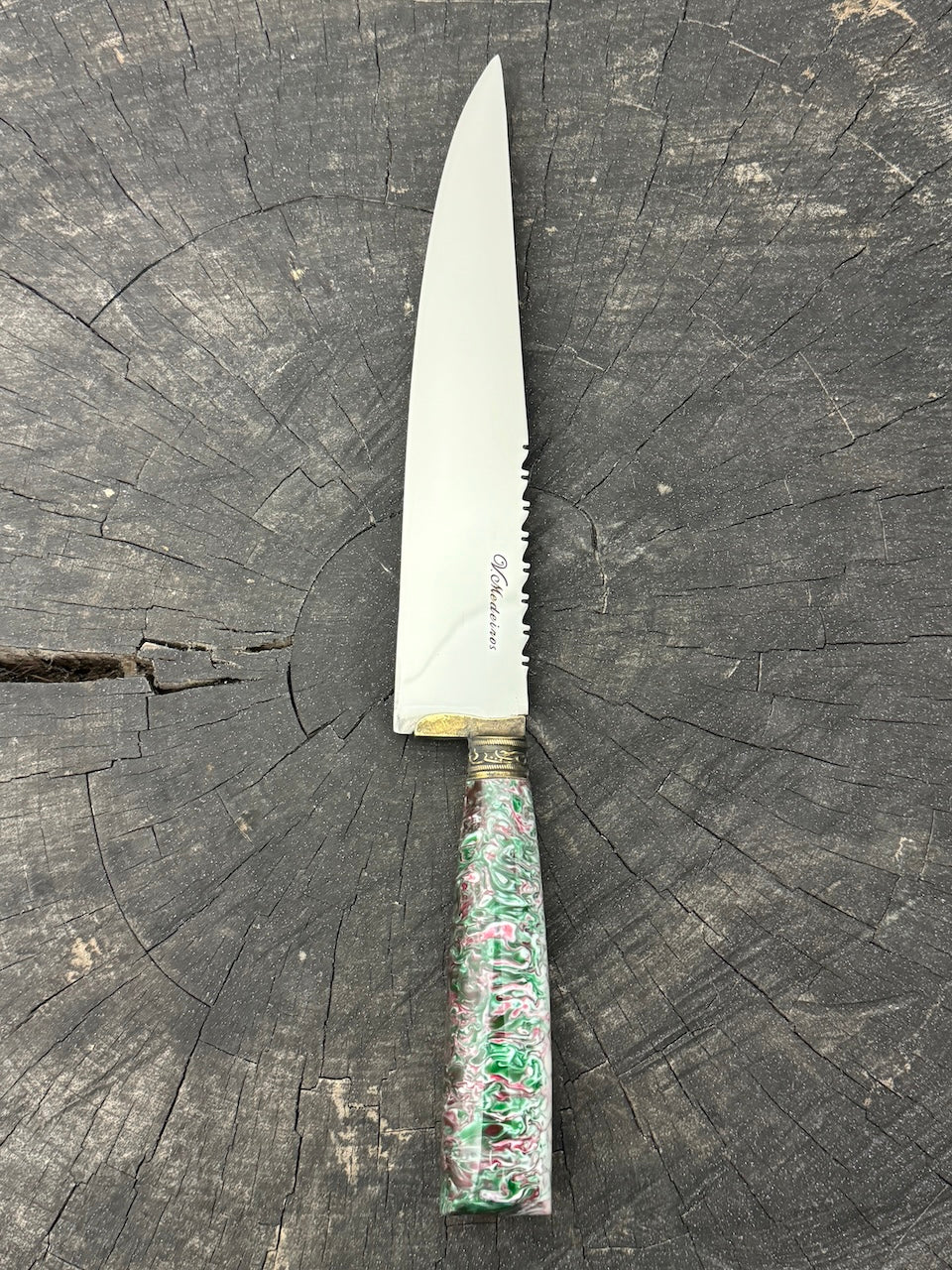 8" Chef Knife, Custom Block, SS420 - 200mm