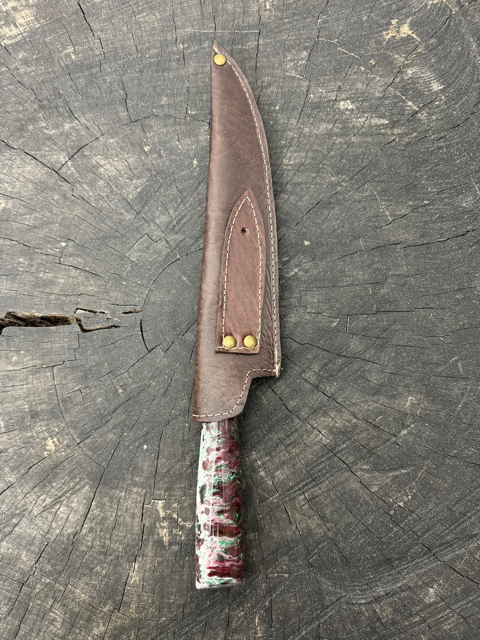 8" Chef Knife, Custom Block, SS420 - 200mm