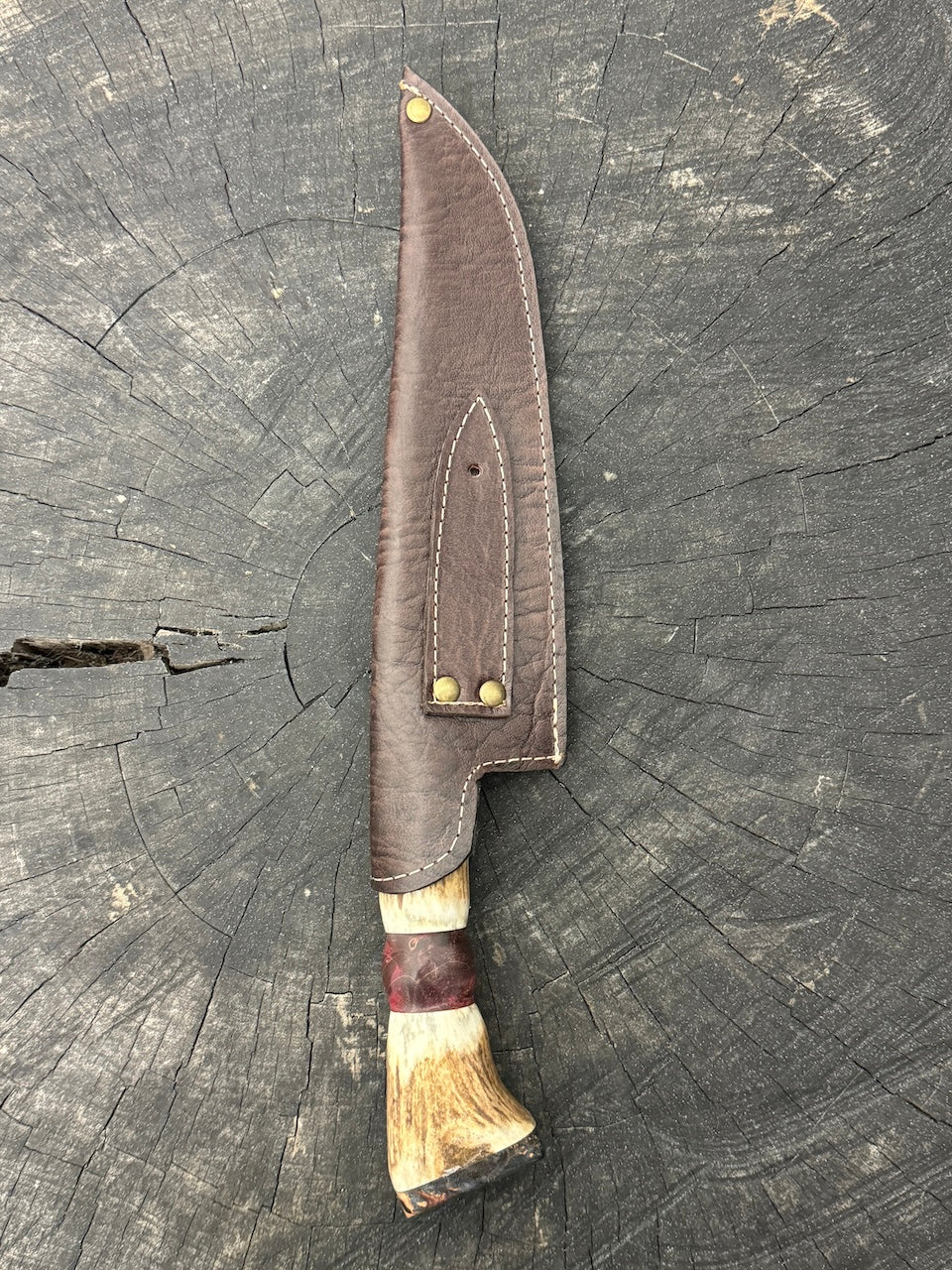 8" Artisan Knife, Deer Antler, SS440 - 210mm