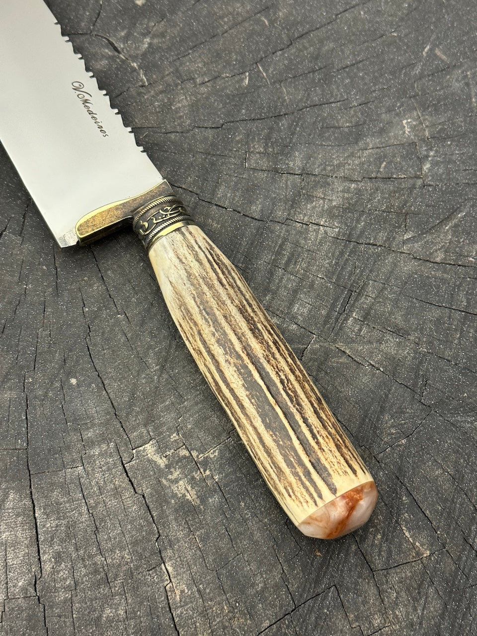 8" Artisan Knife, Deer Antler, SS440 - 210mm