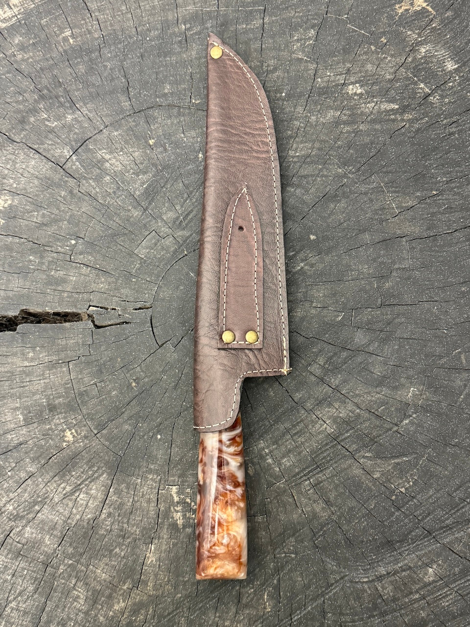 8" Artisan Knife, Custom Block, SS440 - 200mm