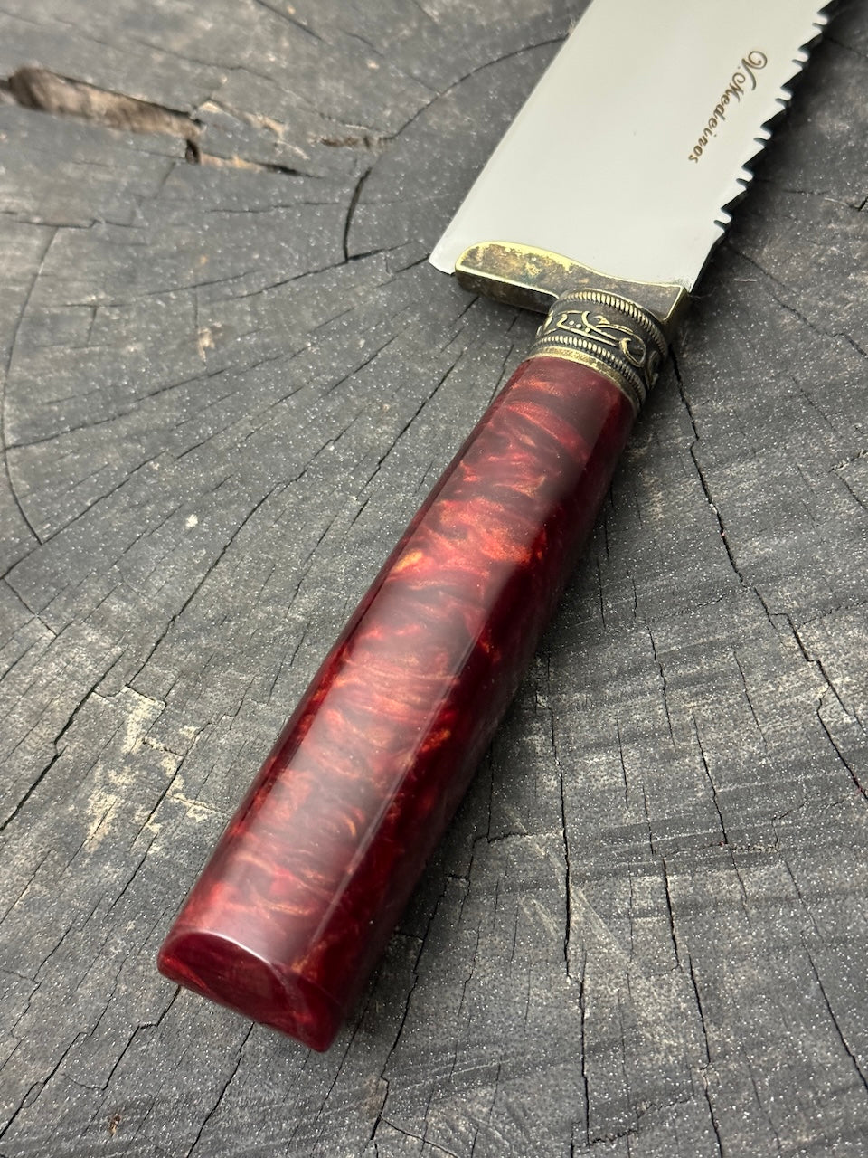 8" Artisan Knife, Custom Block, SS440 - 200mm