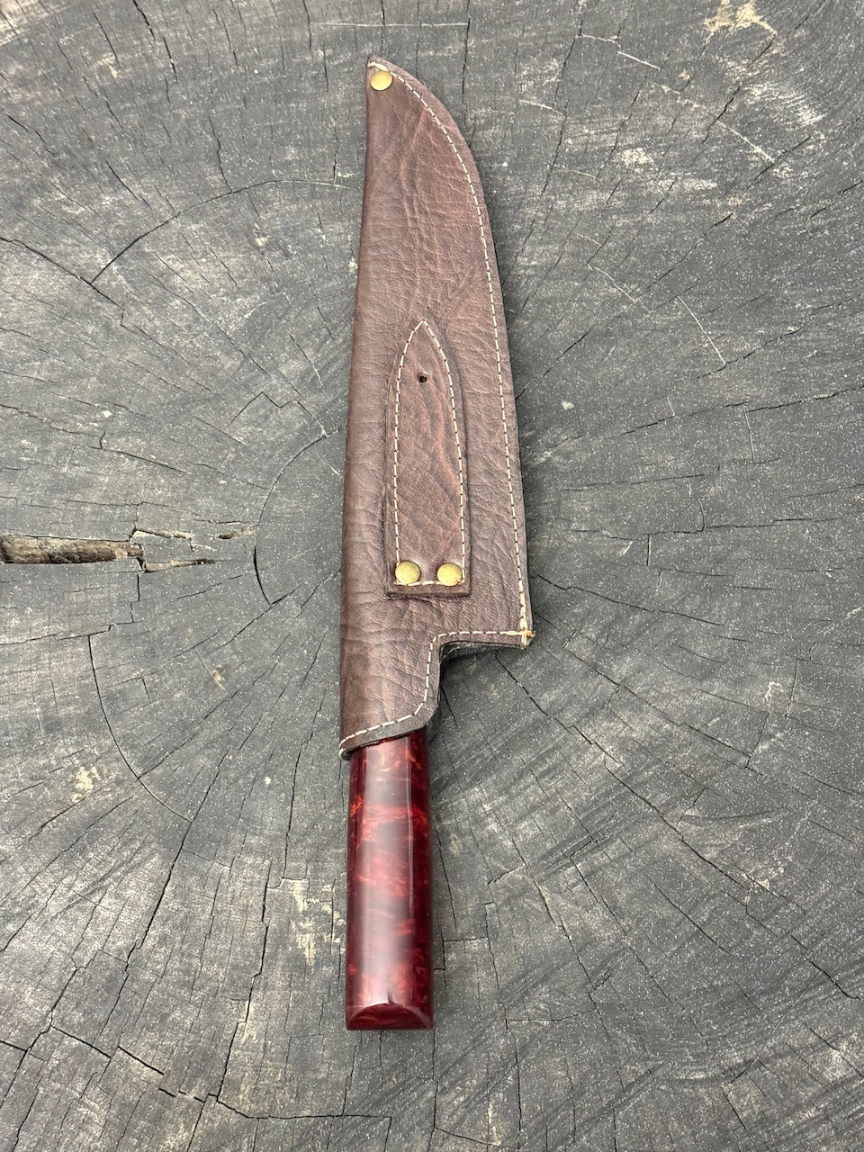 8" Artisan Knife, Custom Block, SS440 - 200mm