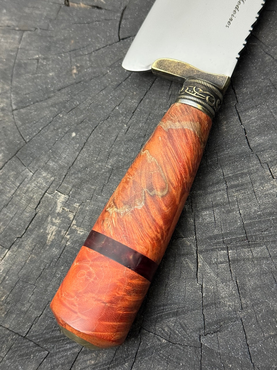 8" Picanha Chef Knife, Maple Burl, SS440 - 200mm