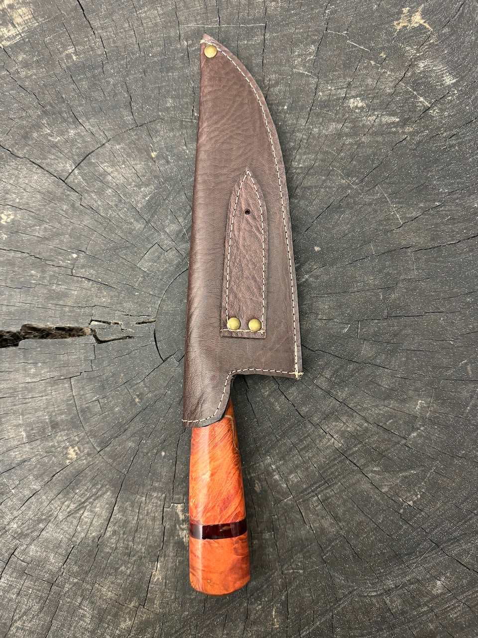 8" Picanha Chef Knife, Maple Burl, SS440 - 200mm