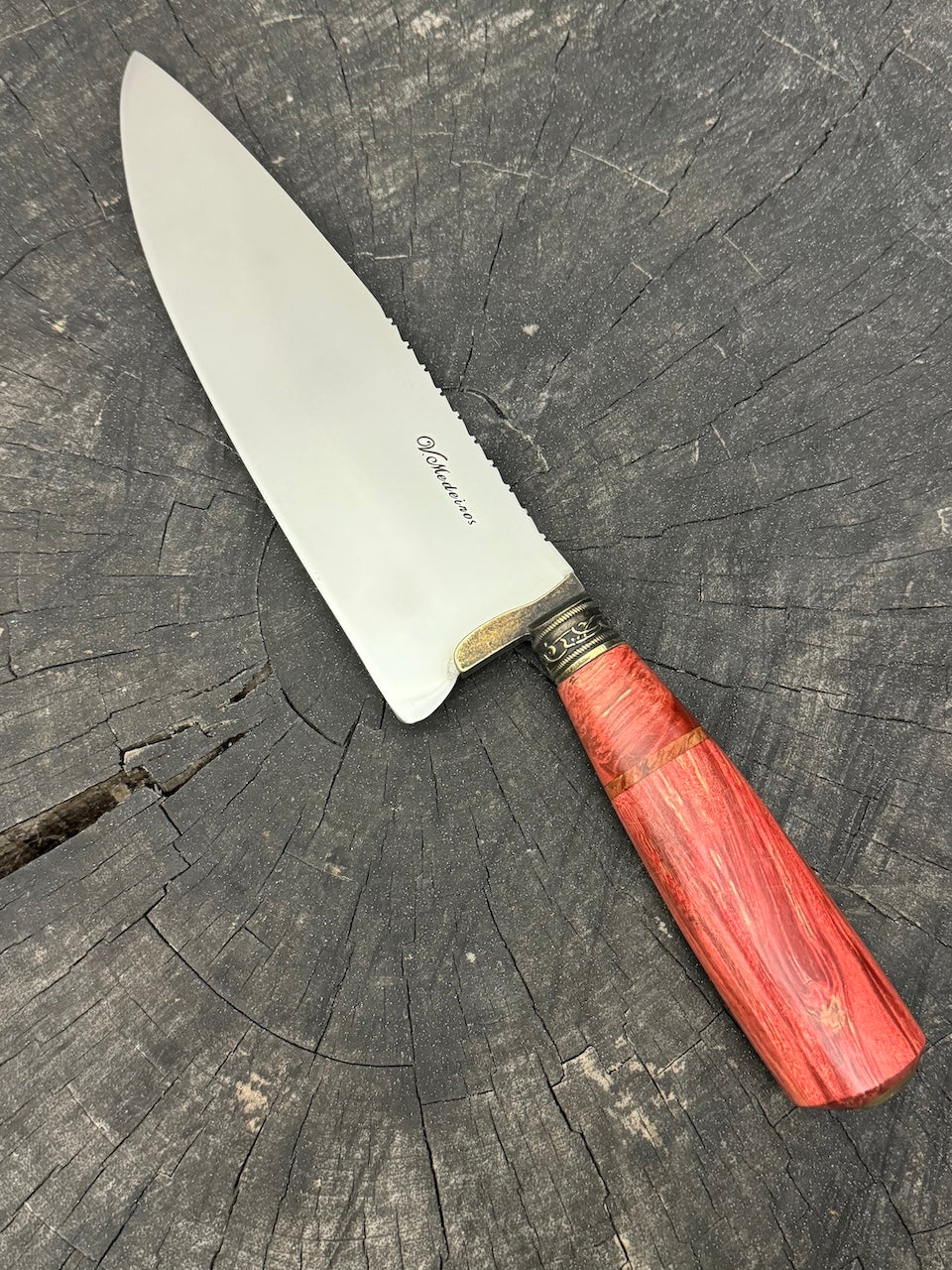 8" Picanha Chef Knife, Maple Burl, SS440 - 200mm