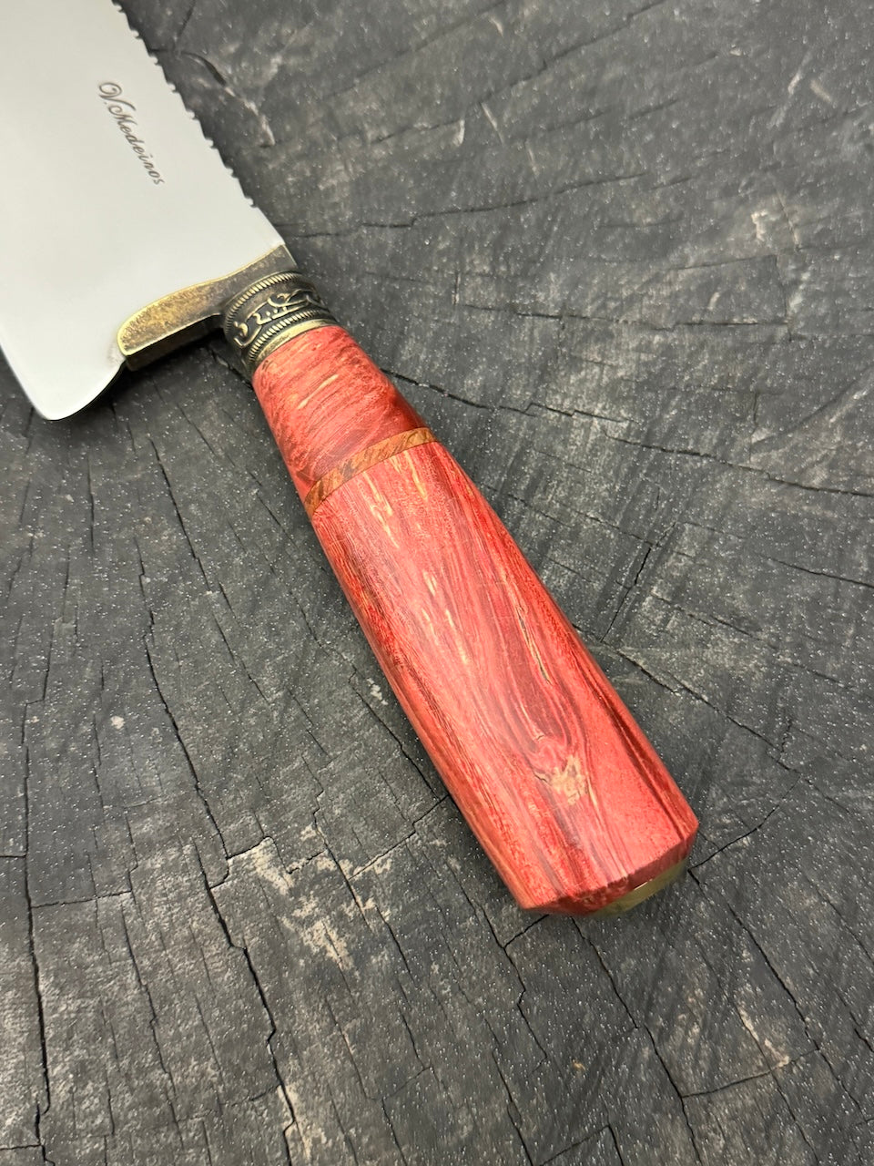 8" Picanha Chef Knife, Maple Burl, SS440 - 200mm