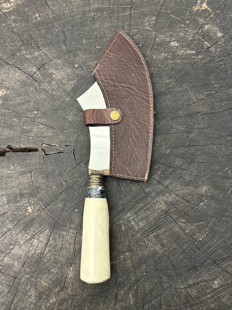 7" Cutelo Wild Cleaver, Ostrich Bone, SS440 - 180mm