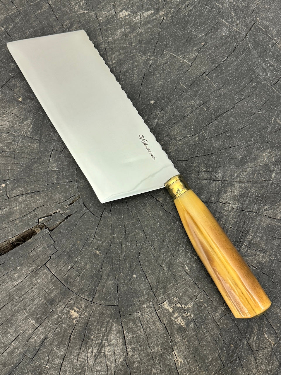 8" Chefs Cleaver, Ostrich Bone, SS440 - 200mm