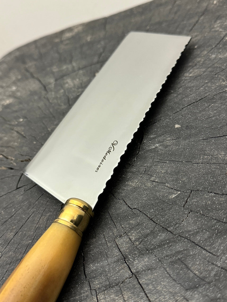 8" Chefs Cleaver, Ostrich Bone, SS440 - 200mm