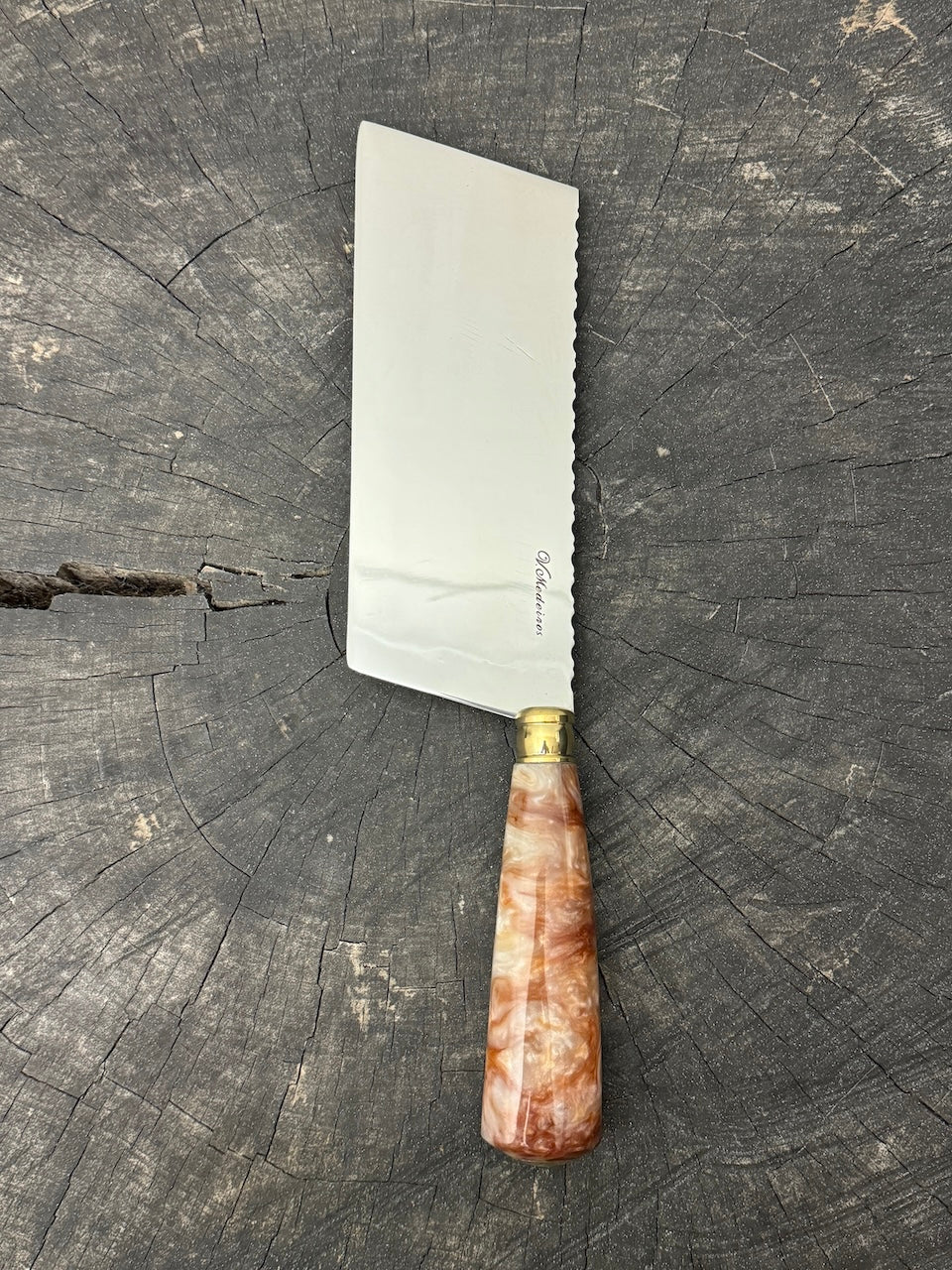 8" Chefs Cleaver, Custom Block, SS440 - 200mm