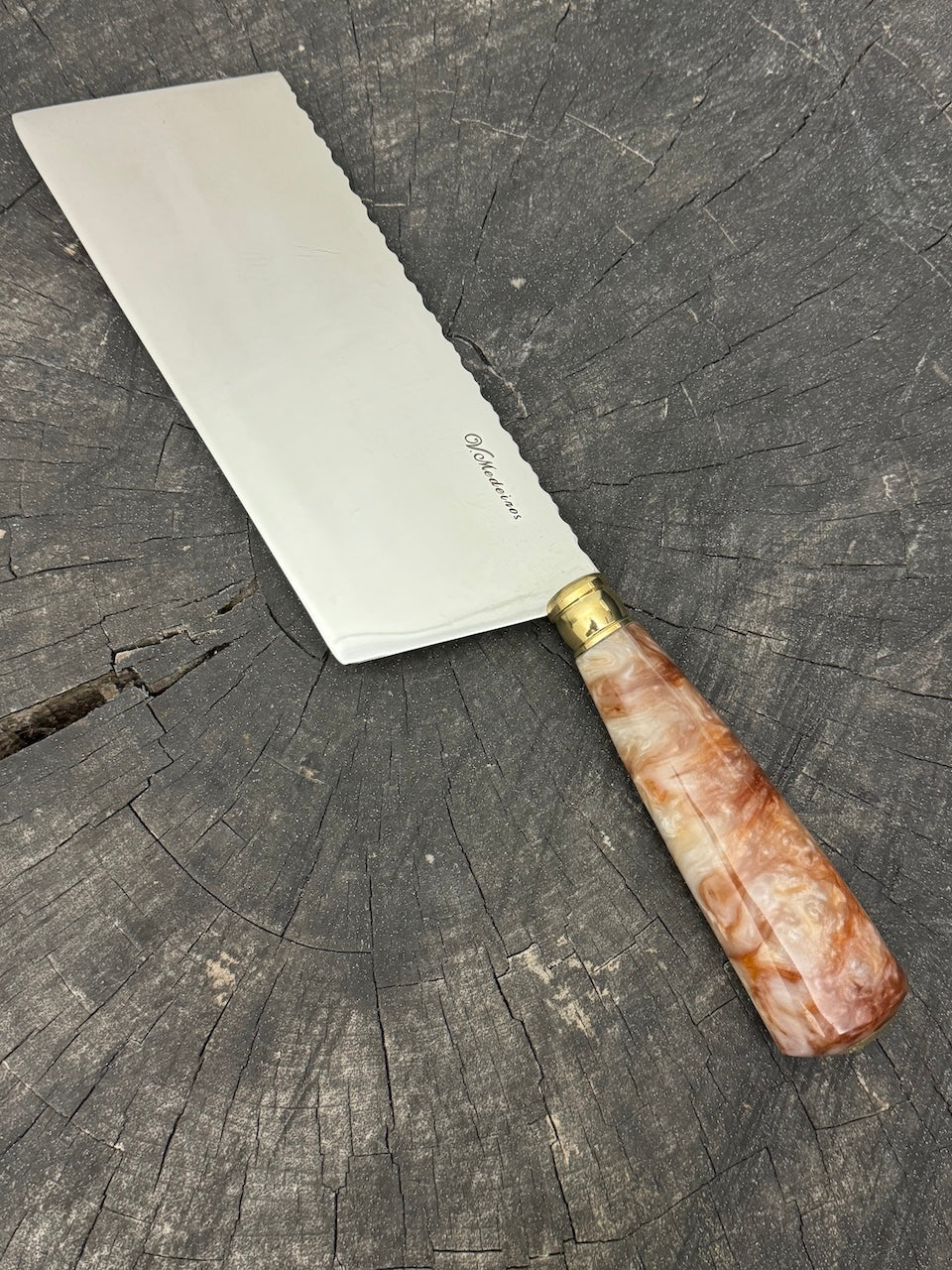 8" Chefs Cleaver, Custom Block, SS440 - 200mm