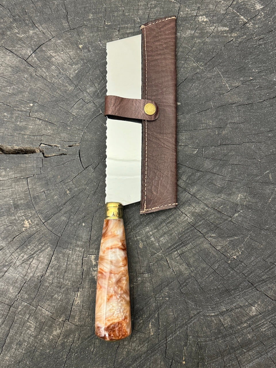 8" Chefs Cleaver, Custom Block, SS440 - 200mm