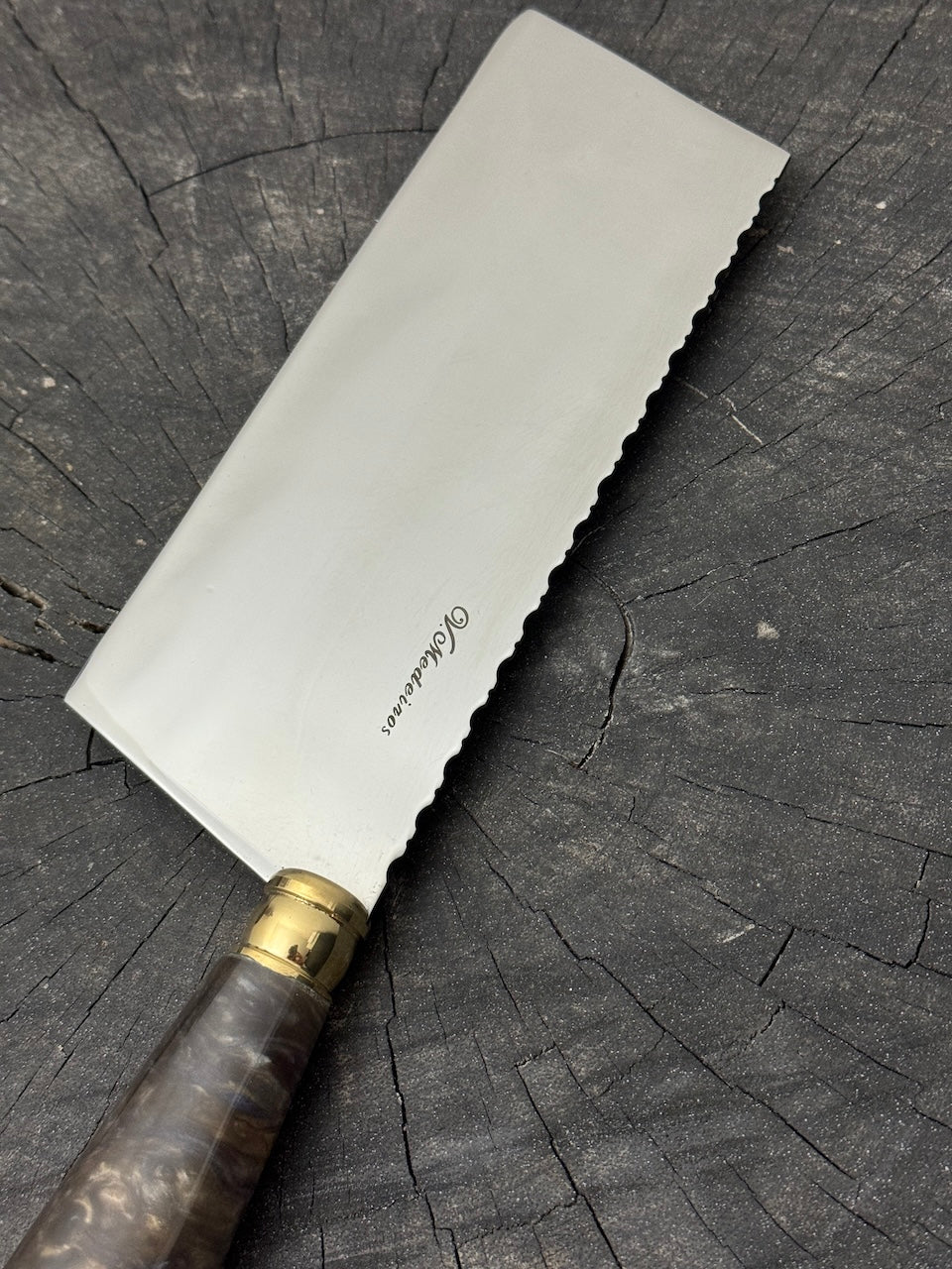8" Chefs Cleaver, Custom Block, SS440 - 200mm