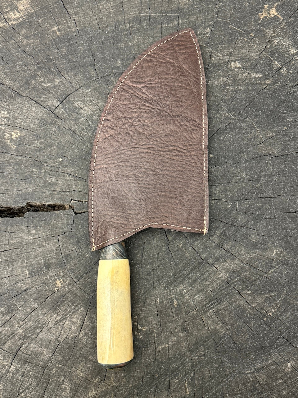 8" Cutelo / Cleaver, Ostrich Bone, SS440 - 190mm