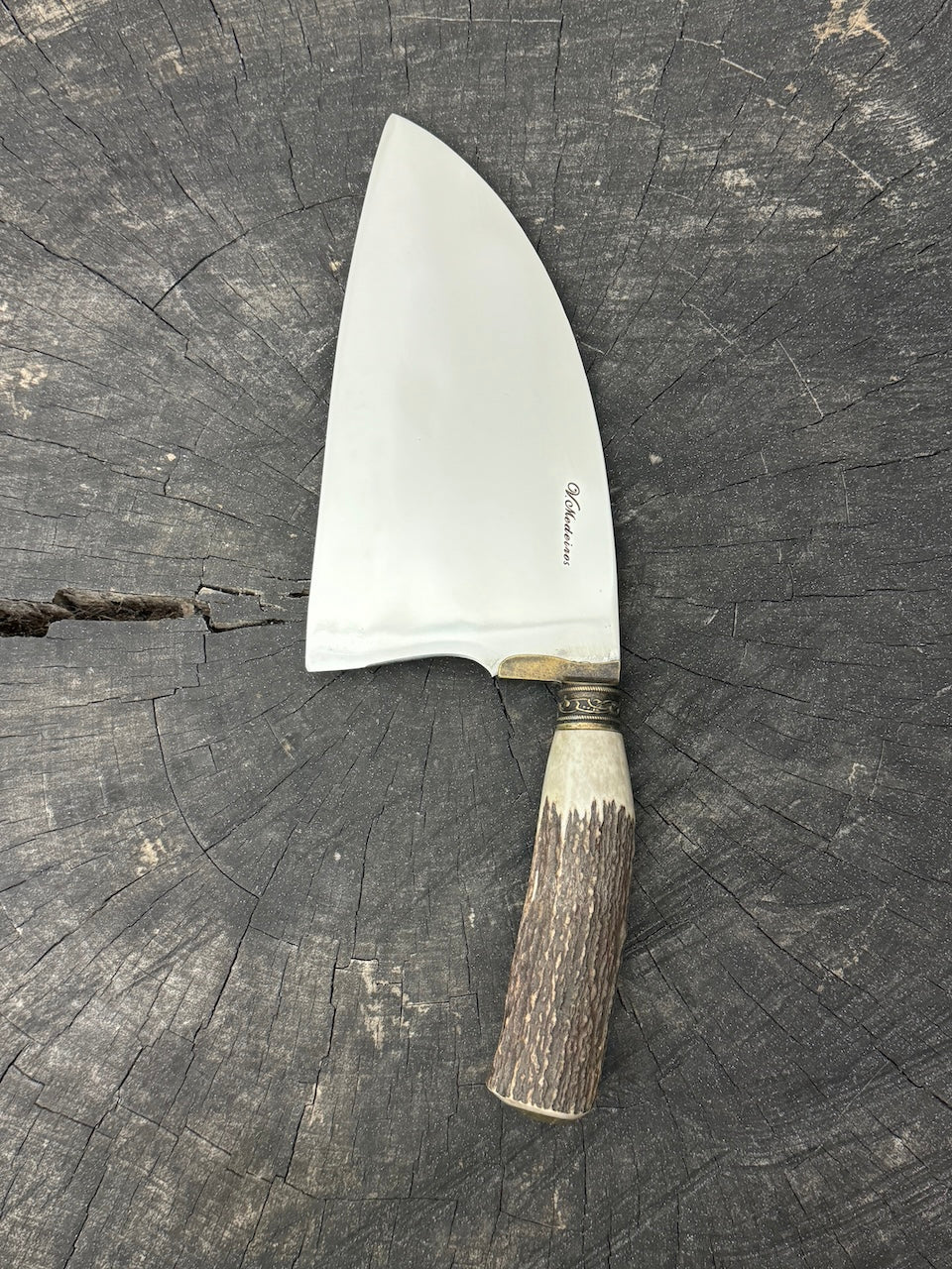 8" Cutelo / Cleaver, Deer Antler, SS440 - 190mm