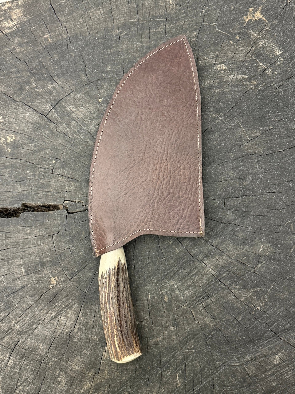 8" Cutelo / Cleaver, Deer Antler, SS440 - 190mm