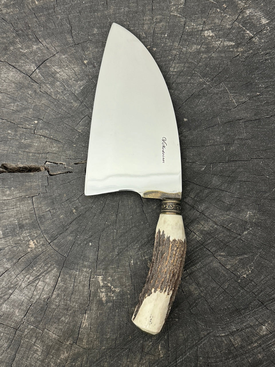 8" Cutelo / Cleaver, Deer Antler, SS440 - 190mm