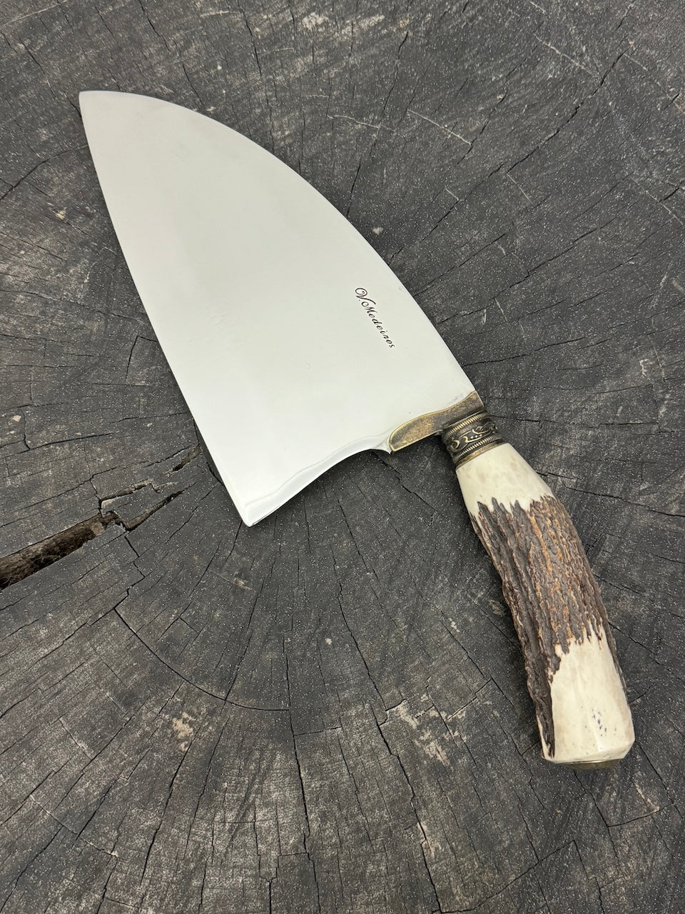 8" Cutelo / Cleaver, Deer Antler, SS440 - 190mm