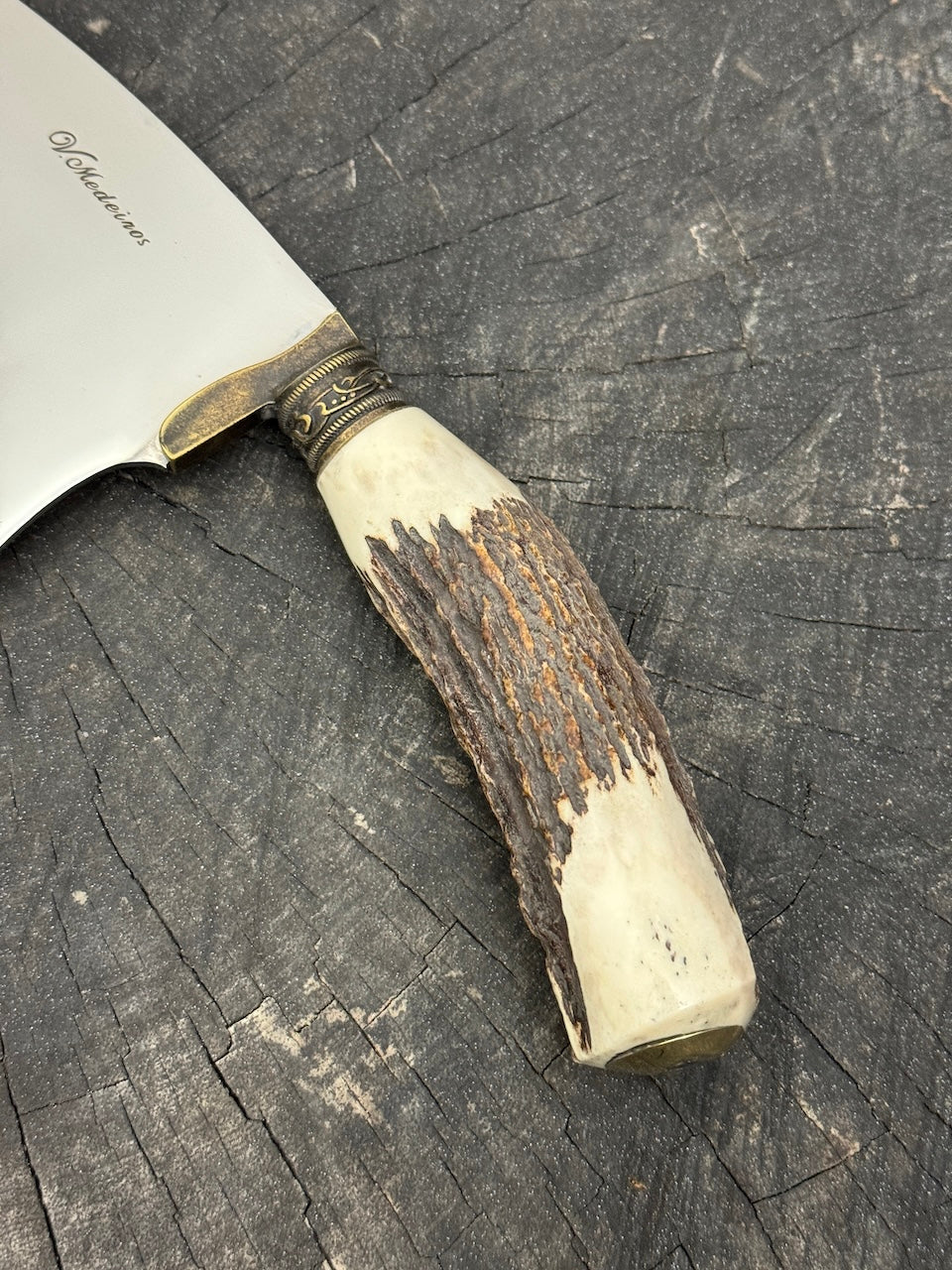 8" Cutelo / Cleaver, Deer Antler, SS440 - 190mm