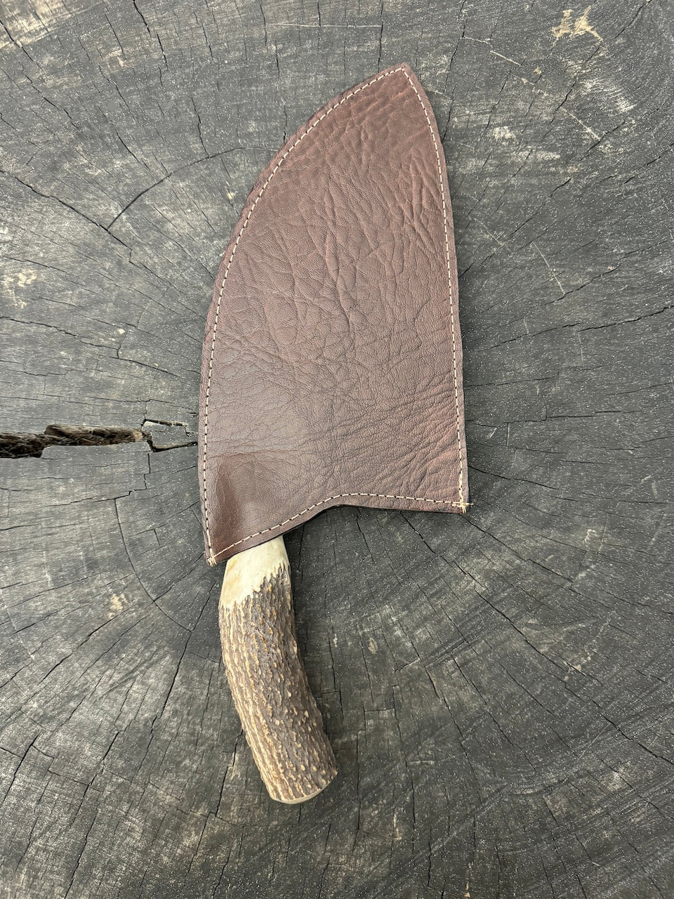 8" Cutelo / Cleaver, Deer Antler, SS440 - 190mm