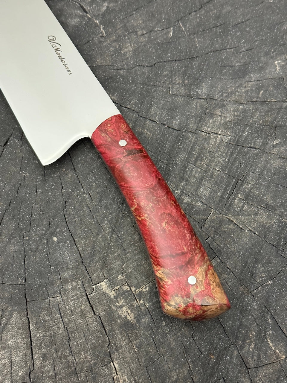 9" Bunka Pro, Full Tang Knife, Maple Burl, SS440 - 220mm