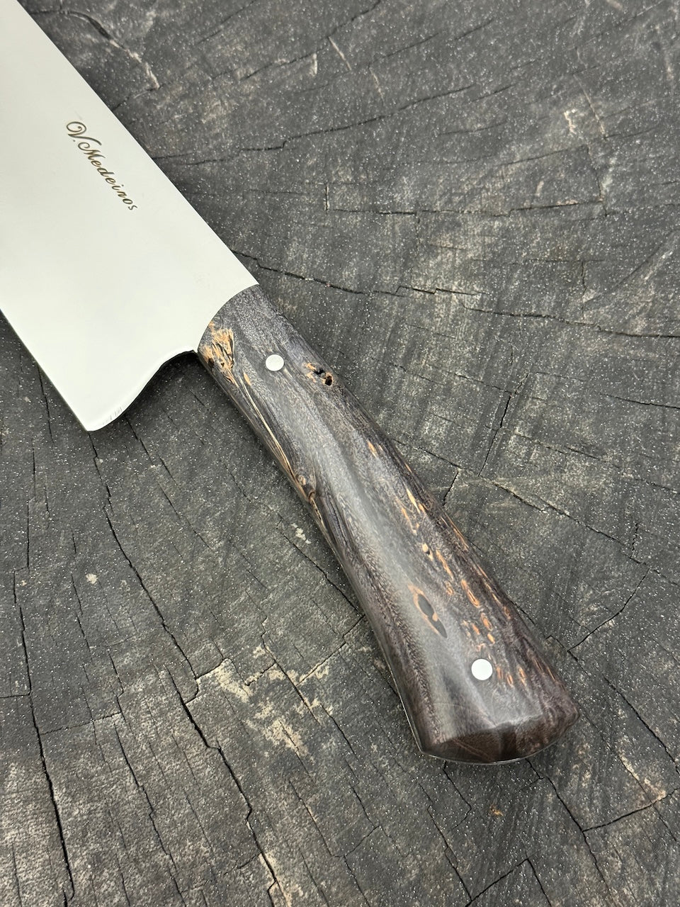 9" Bunka Pro, Full Tang Knife, Maple Burl, SS440 - 220mm