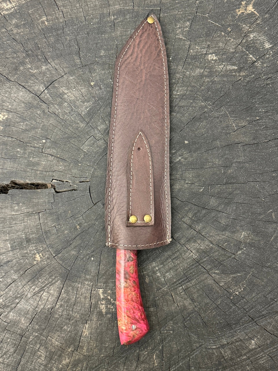 9" Bunka Pro, Full Tang Knife, Maple Burl, SS440 - 220mm