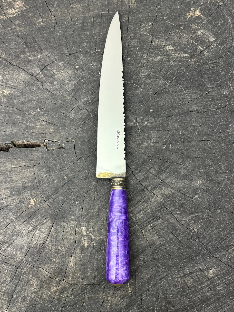 10" Chef Knife, Custom Block, SS440 - 250mm