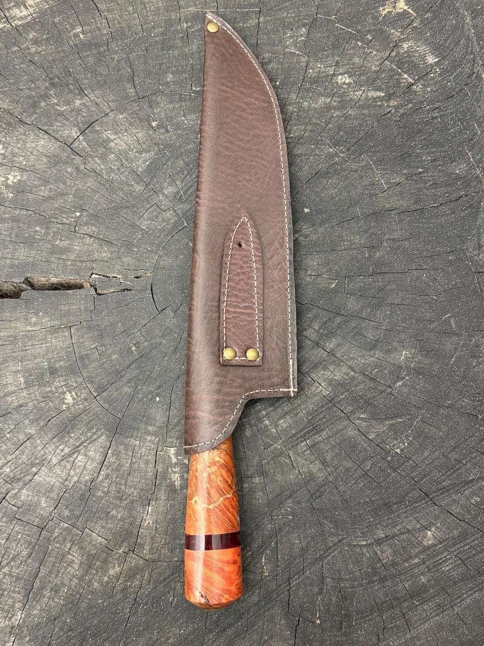10" Chef Picanha Knife, Maple Burl, SS440 - 250mm
