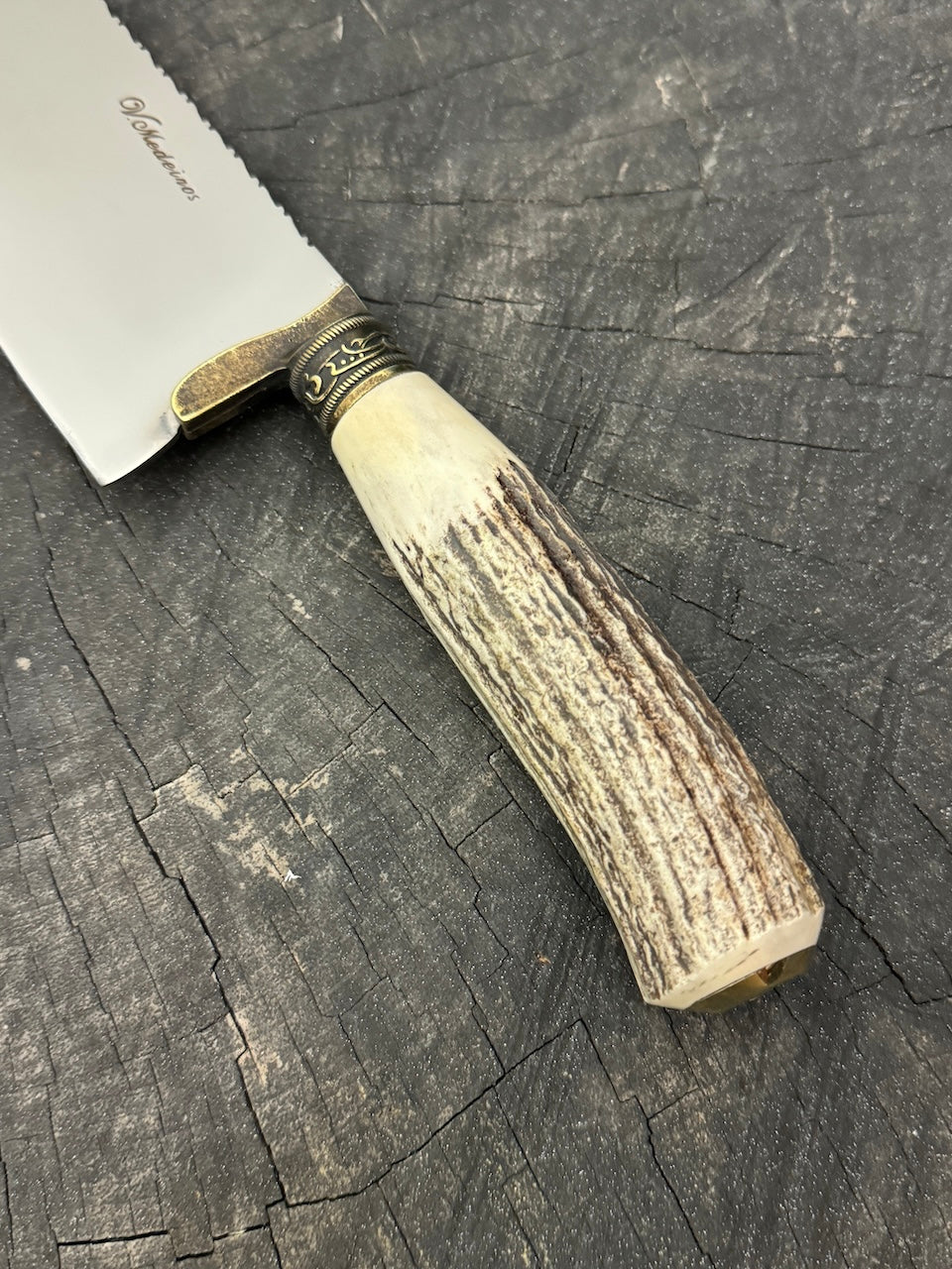 10" Chef Picanha Knife, Deer Antler, SS440 - 250mm