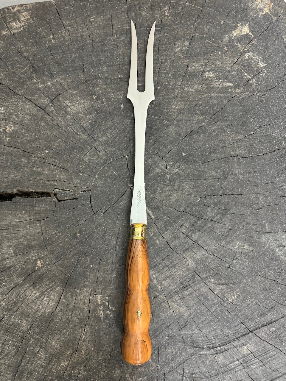 10" BBQ & Grill Fork, Native Hardwood, SS440