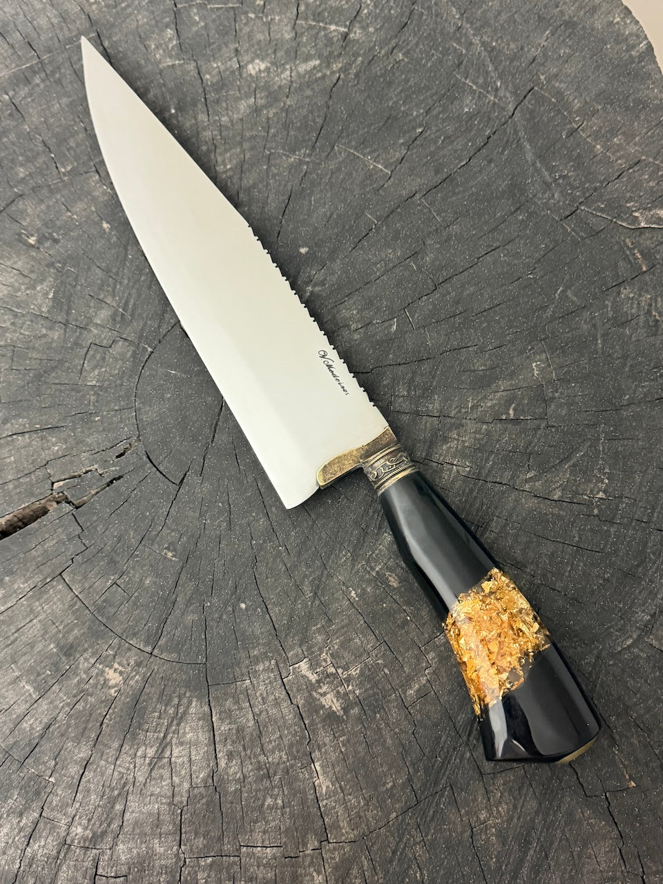 10" Chef Picanha Knife, Custom Block, SS440 - 250mm