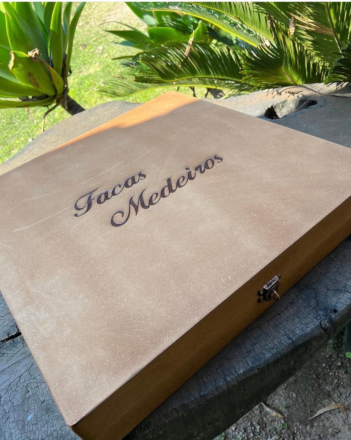 Ultimate BBQ Knife Set of Custom Resin Handles & Custom Wooden Box