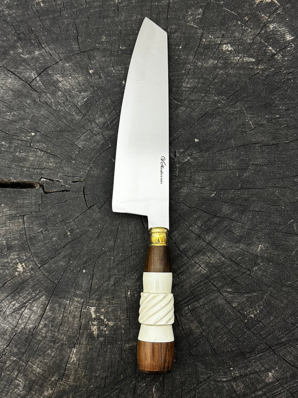 8" Kultura Knife, Ostrich Bone & Native Hardwood, SS440 - 200mm