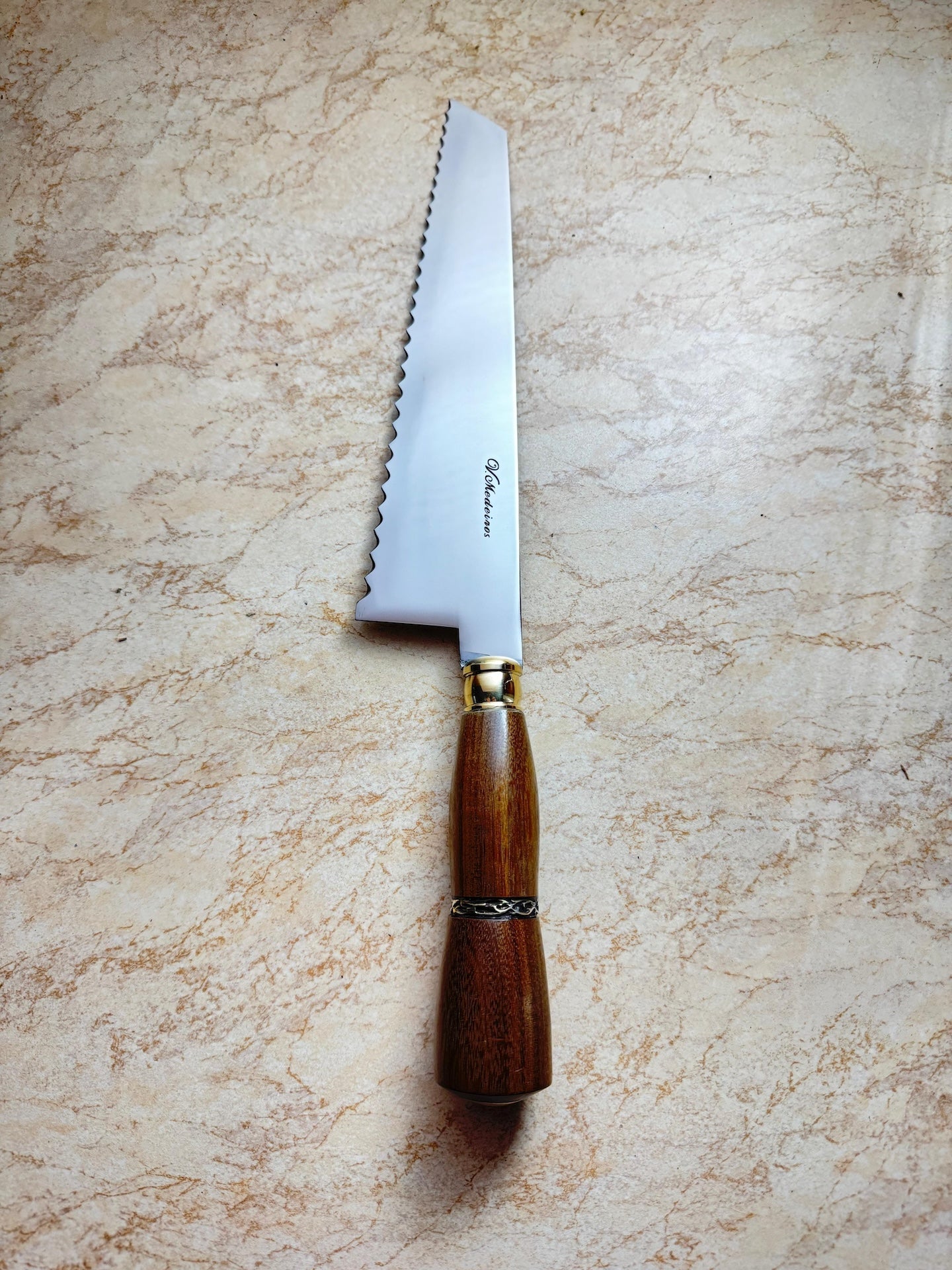 PRE-ORDER 8" Bread & Roast Knife, Native Hardwood, SS420c - 200mm