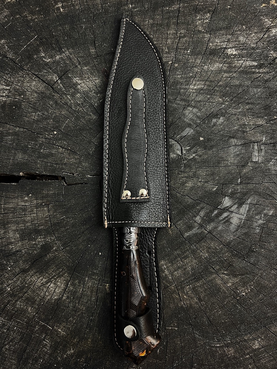 7.5" Damascus Wild Knife 220 Layers GH CS1095 15n20