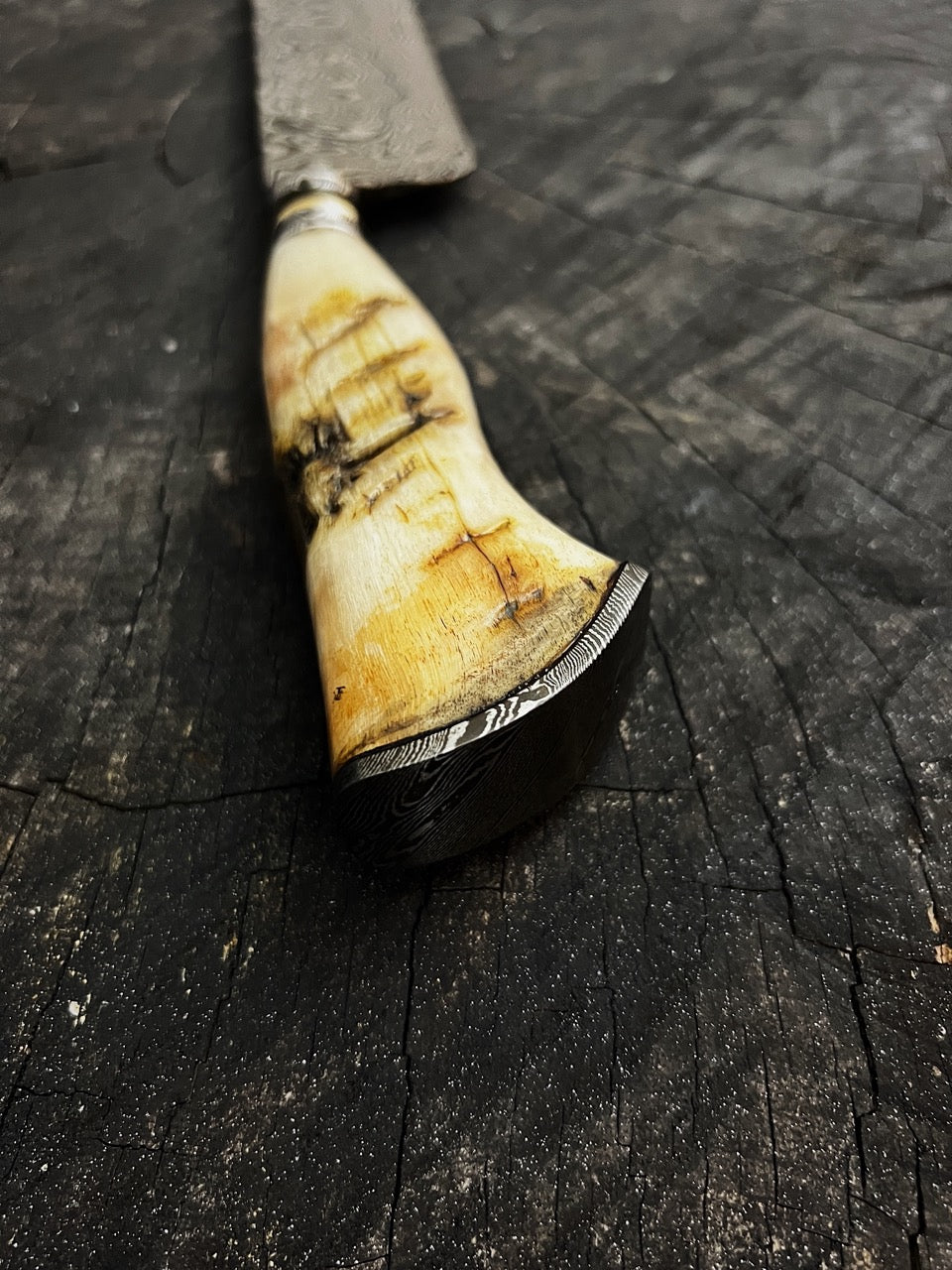 11" Damascus Knife 180 Layers MS CS1095 15n20