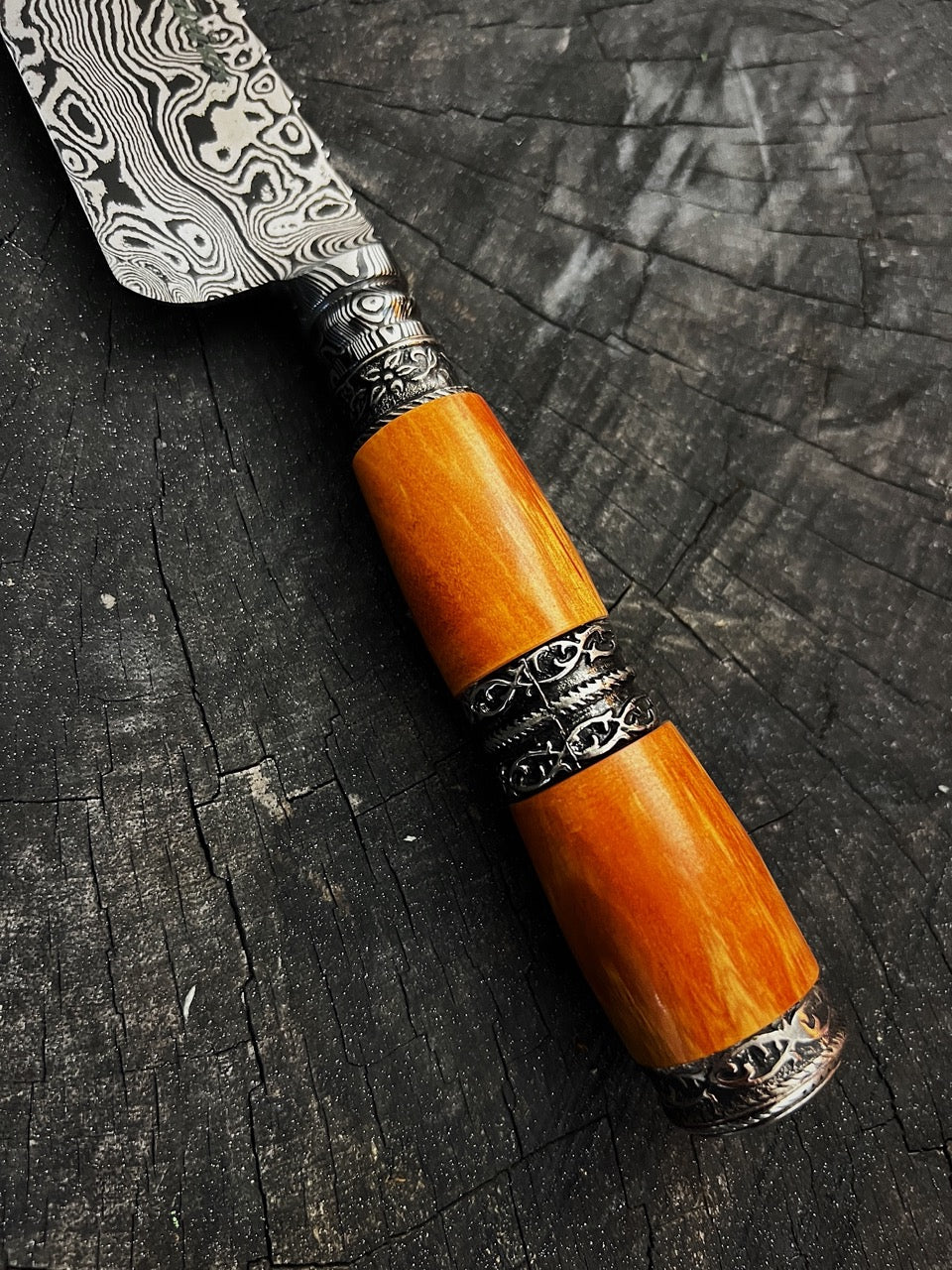 10" Damascus Butcher Knife 180 Layers CS1095 15n20