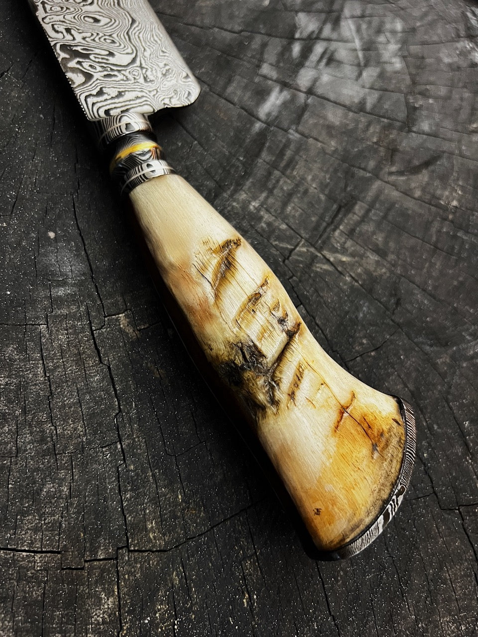 11" Damascus Knife 180 Layers MS CS1095 15n20