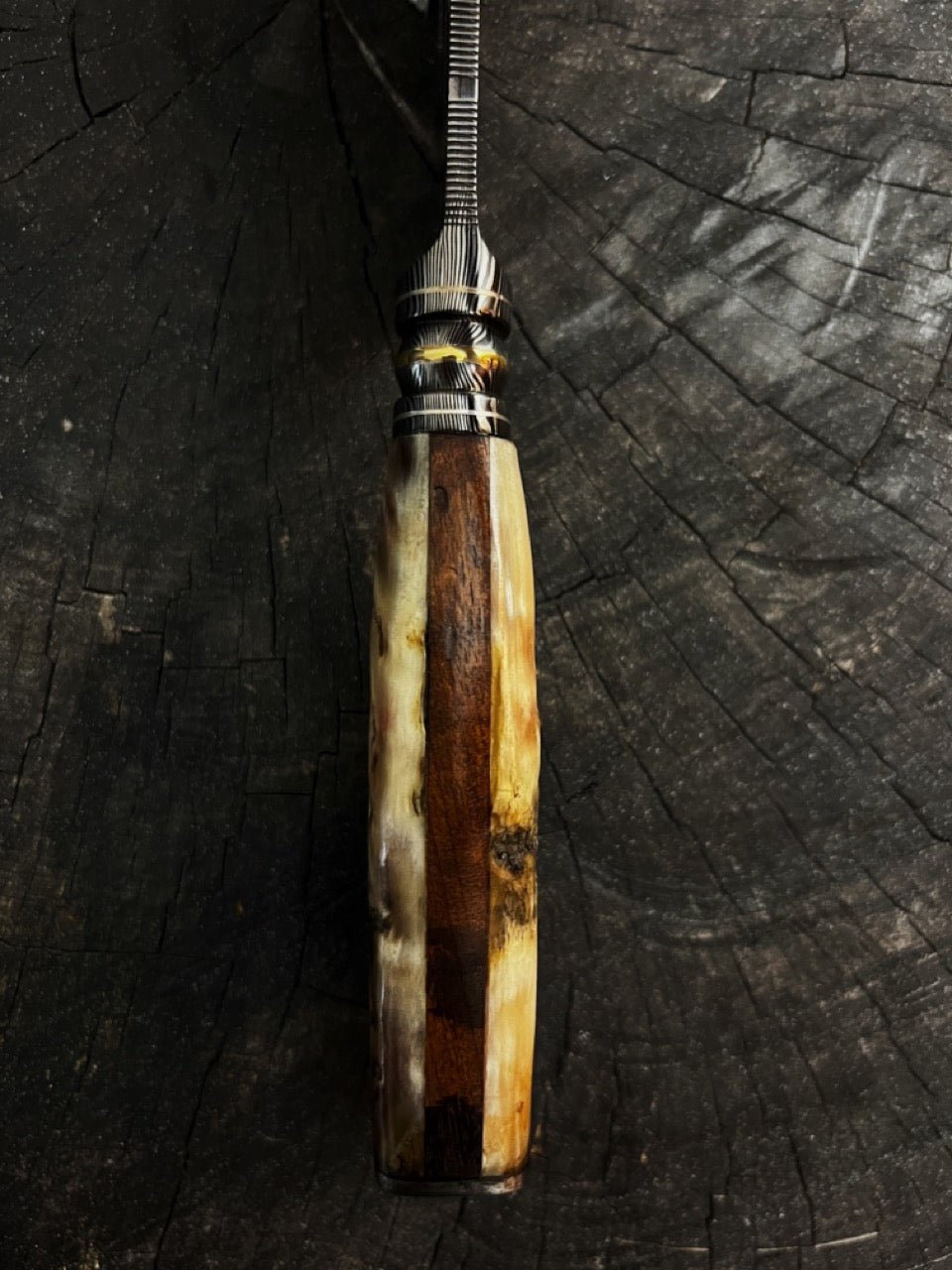 11" Damascus Knife 180 Layers MS CS1095 15n20