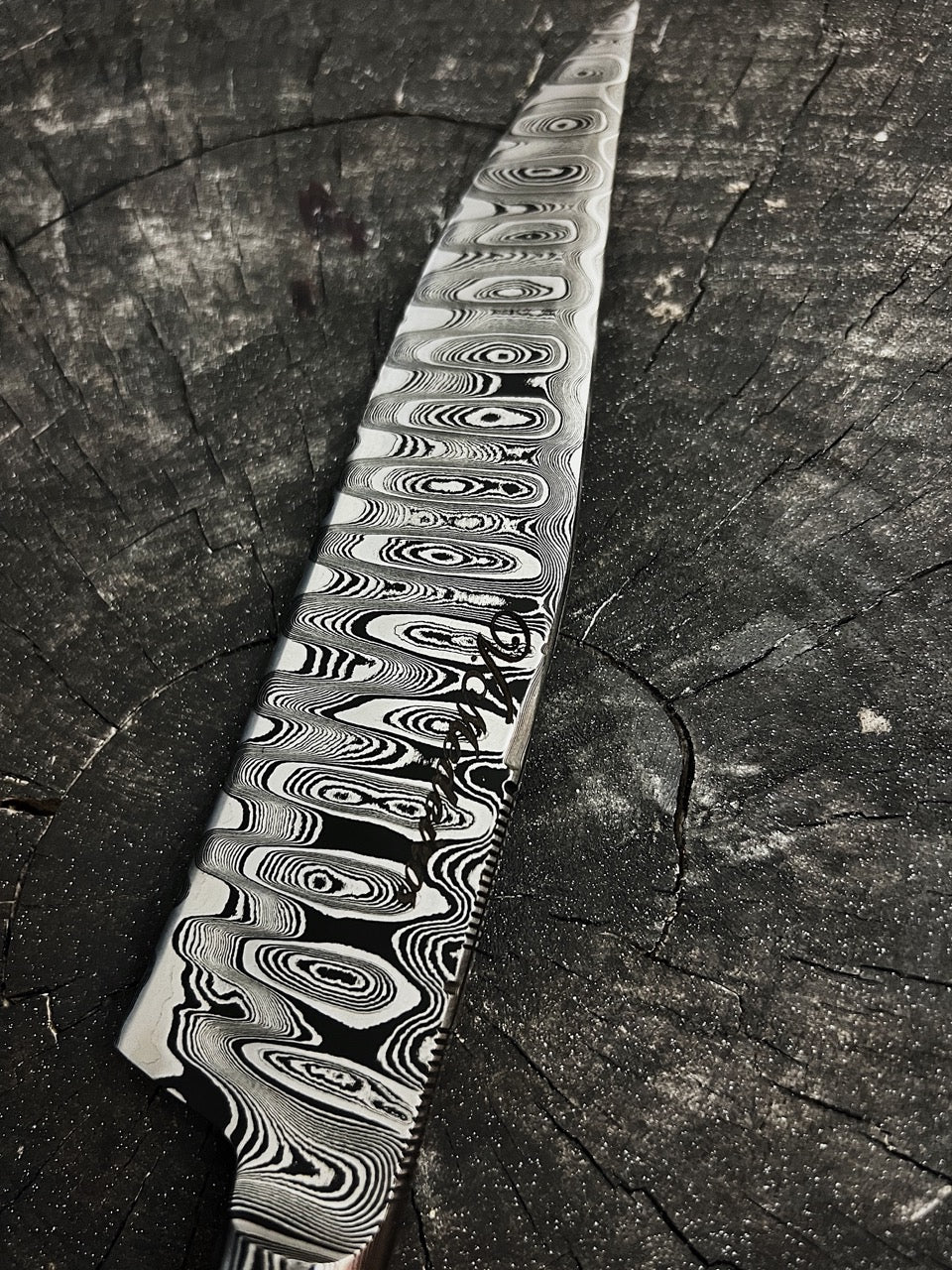 7.5" Damascus Wild Knife 220 Layers GH CS1095 15n20