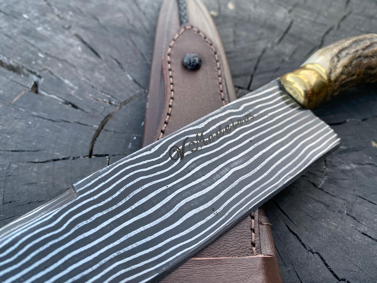 8" Damascus Custom Chef Knife 160 Layers CS1095 15n20