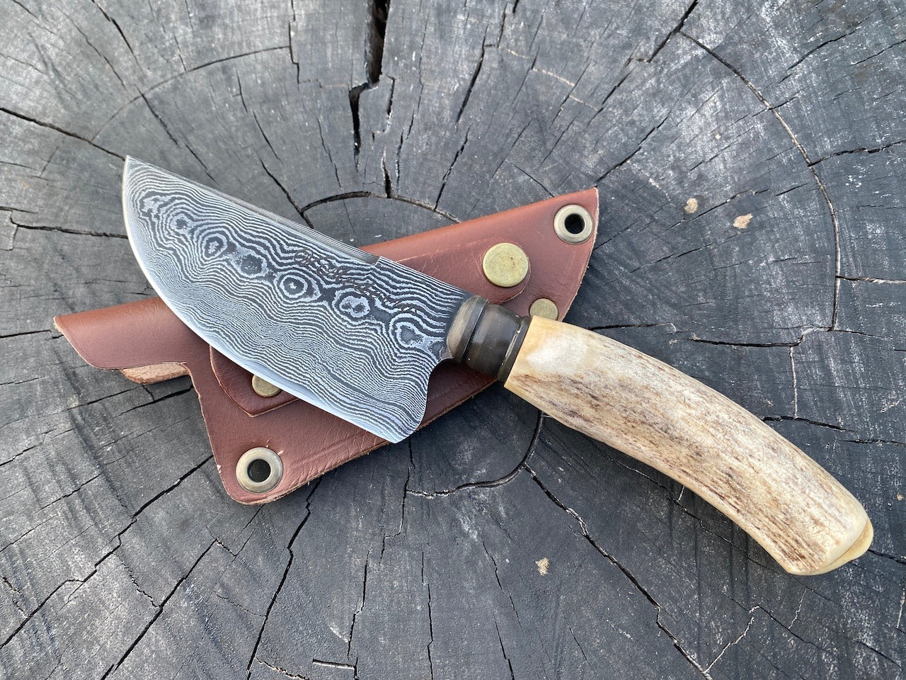 4" Damascus Custom Skinner Knife 120 Layers CS1095 15n20