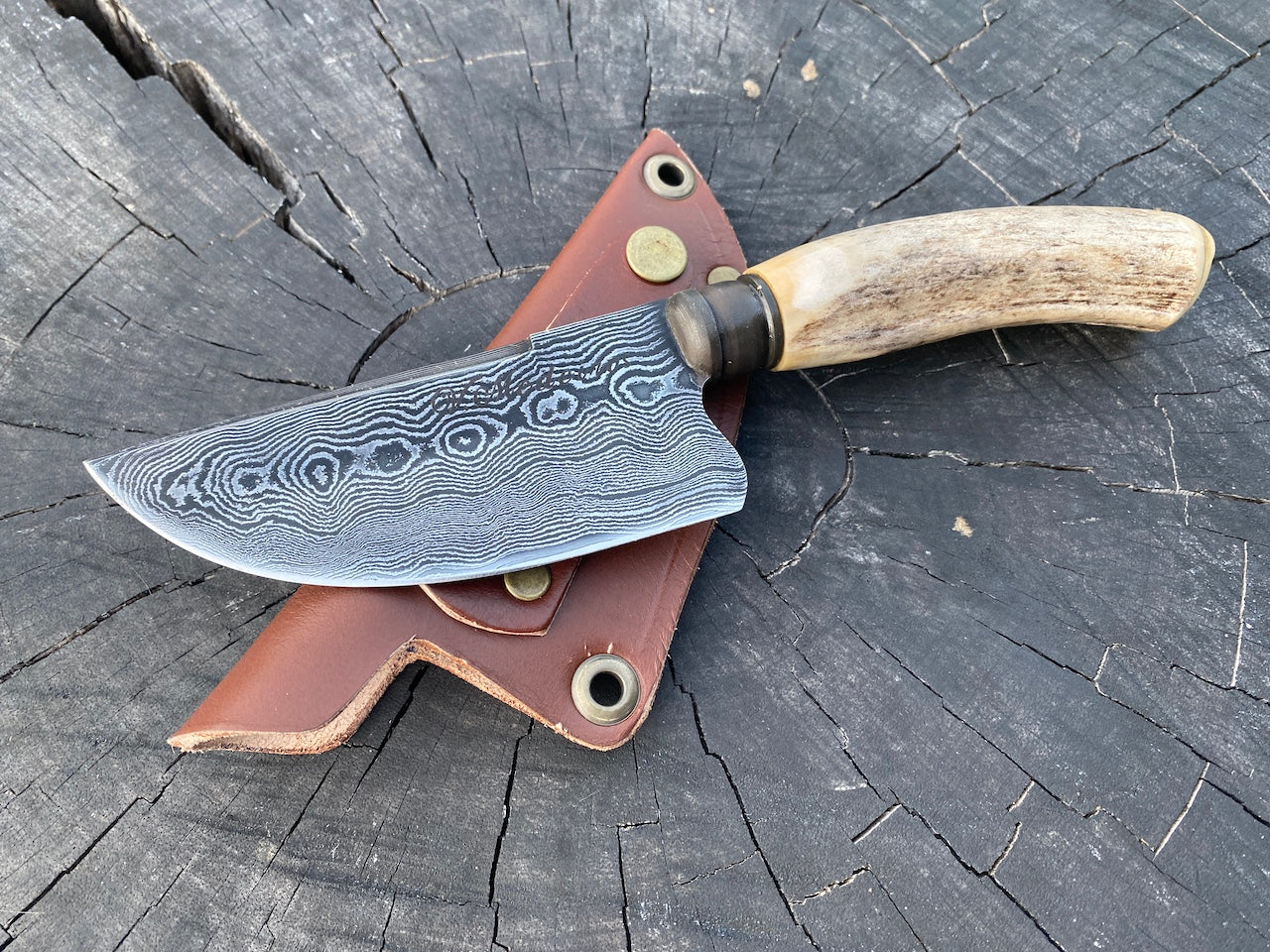 4" Damascus Custom Skinner Knife 120 Layers CS1095 15n20